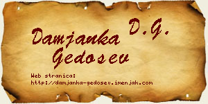Damjanka Gedošev vizit kartica